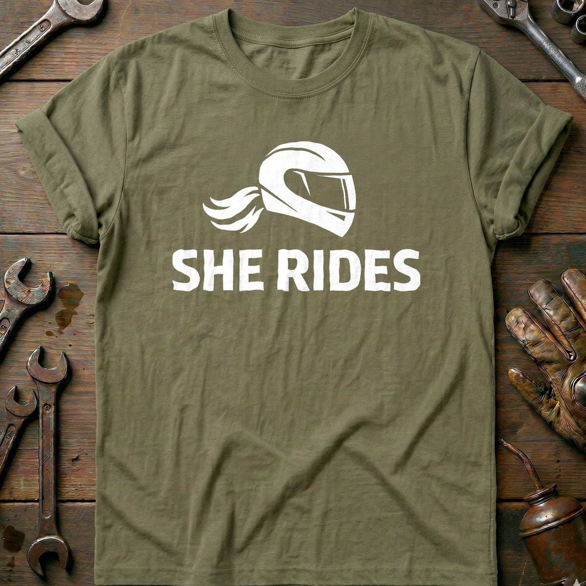 Olive - SHE RIDES 026 T Shirt