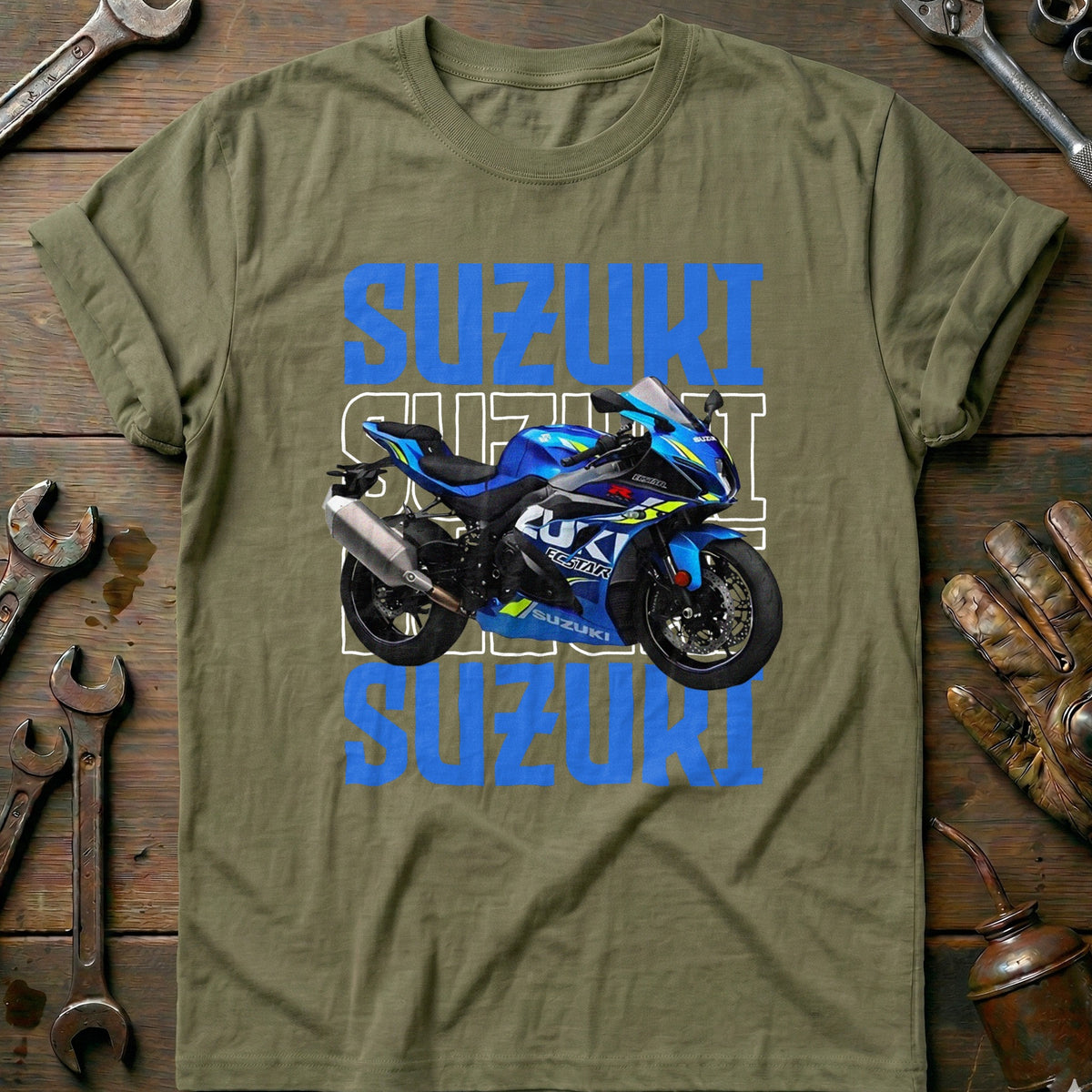 Olive - SUZUKI FONDO BLUE 028 T Shirt