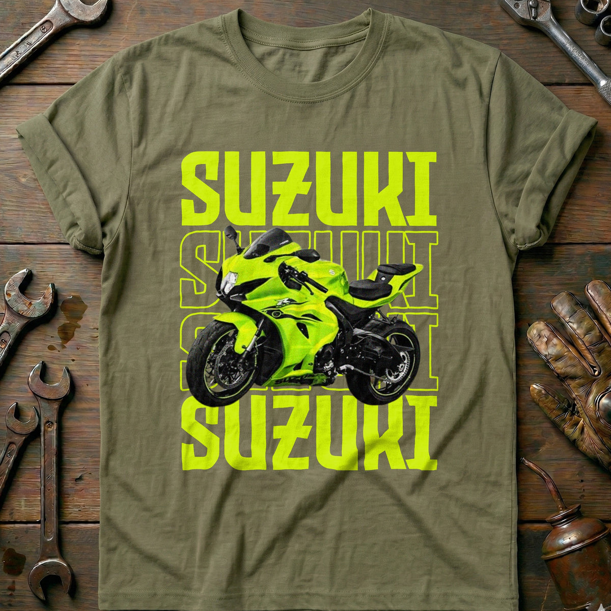 Olive - SUZUKI FONDO GREEN 028 T Shirt