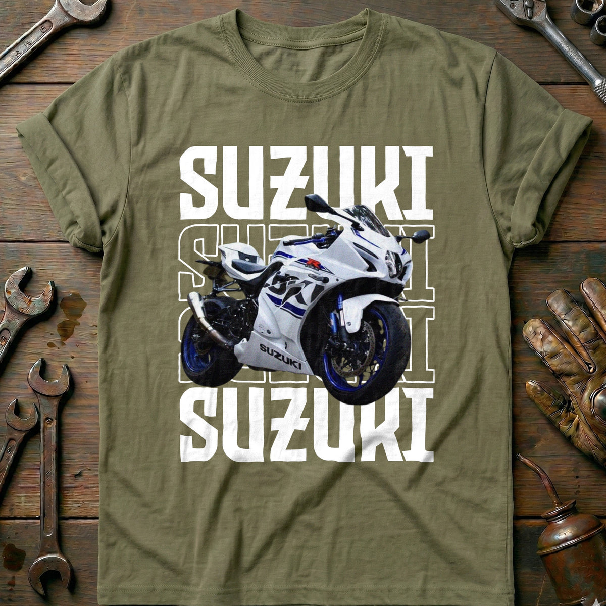 Olive - SUZUKI FONDO WHITE 028 T Shirt