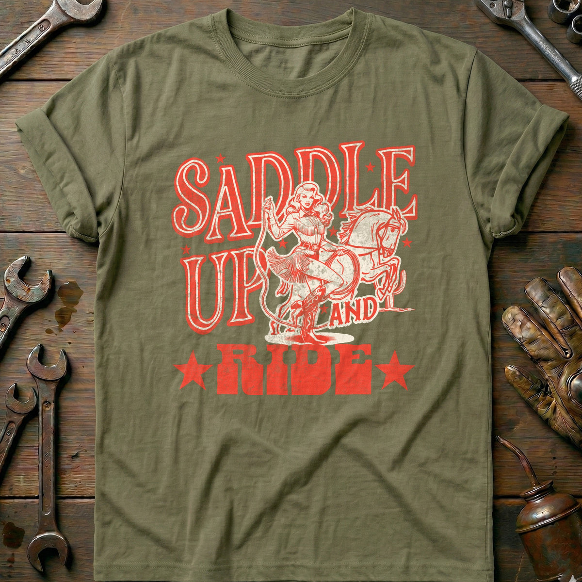 Olive - Saddle Up and T-Shirt