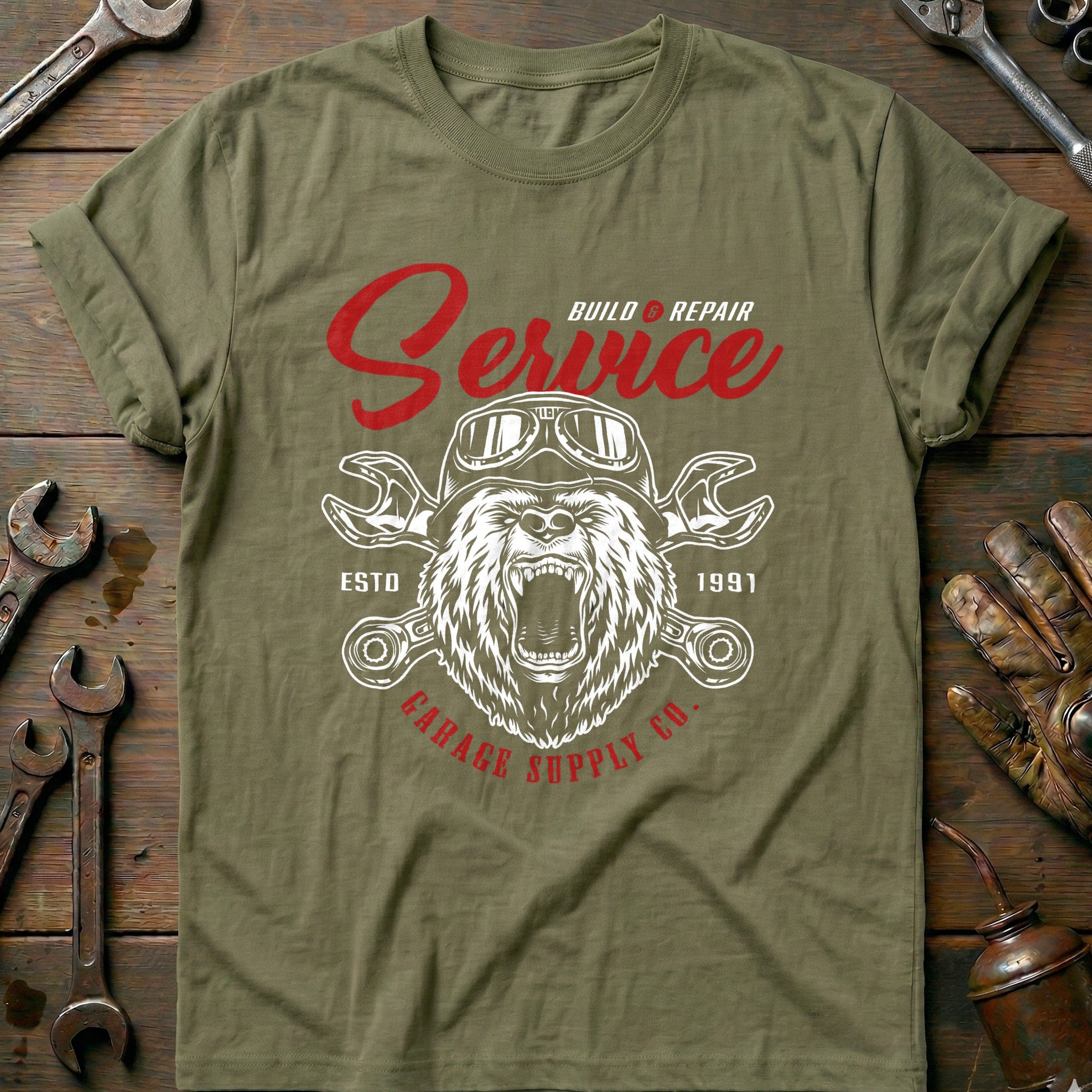 Olive - Service repair vintage T Shirt