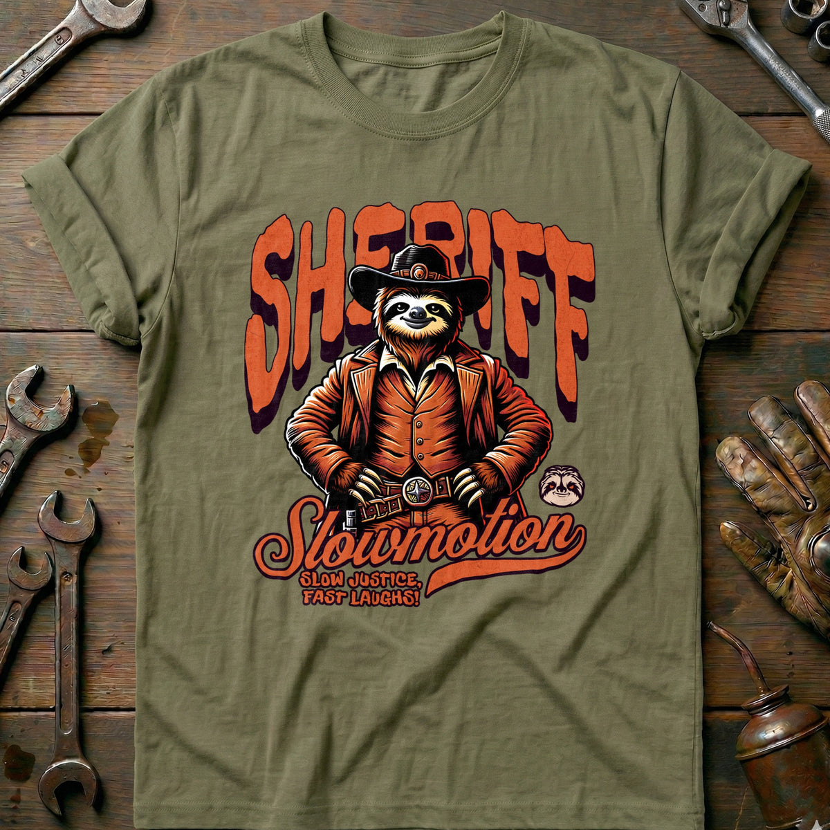 Olive - Sheriff Sloth - T-Shirt