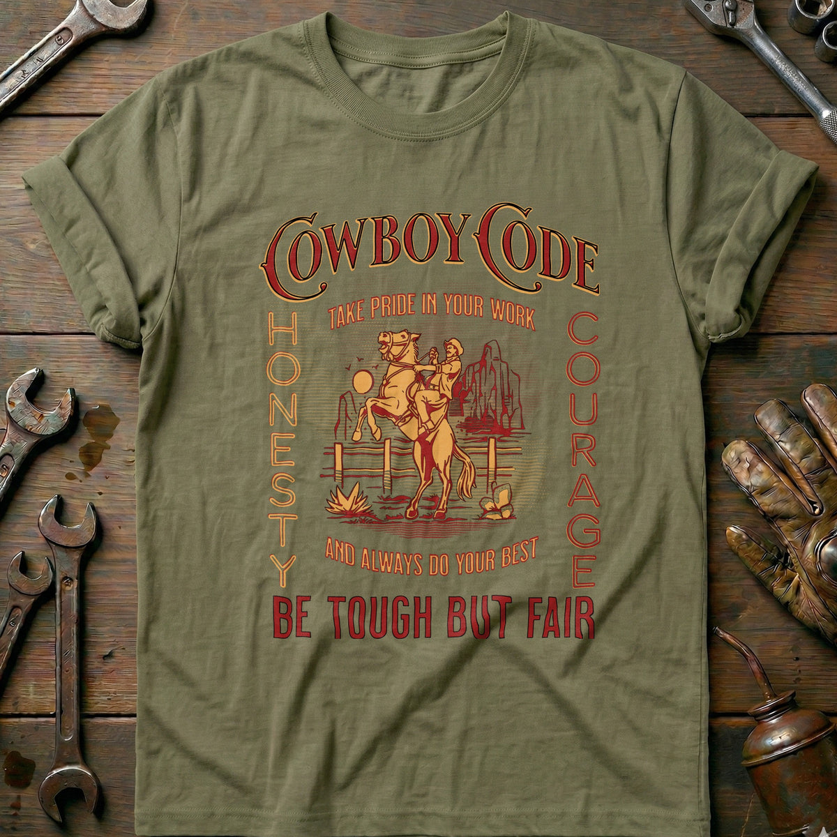 Olive - The Cowboy Code - T-Shirt