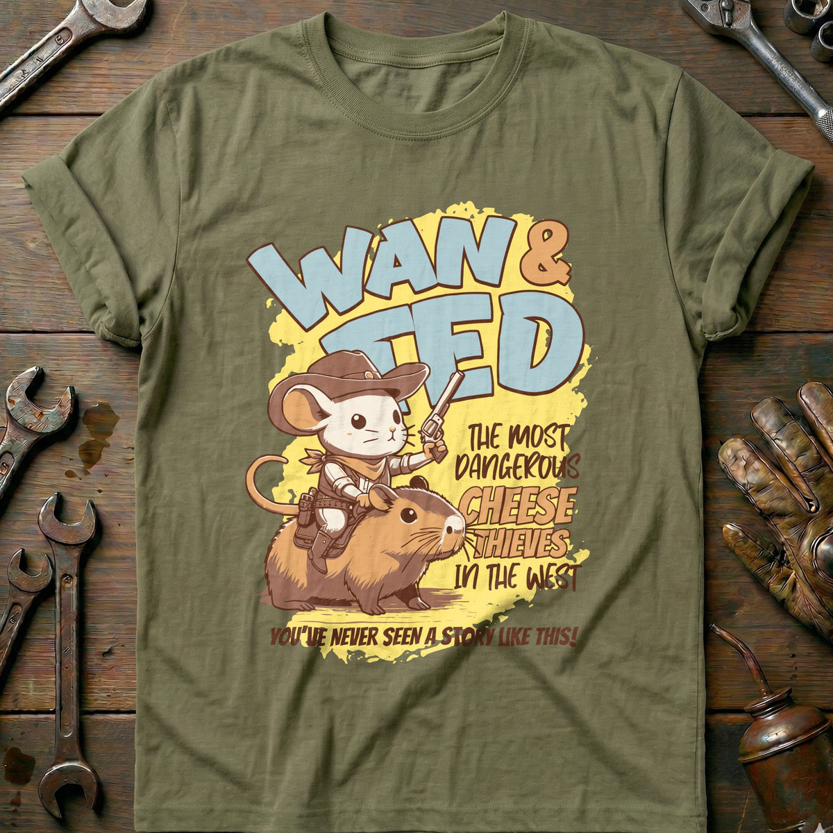 Olive - Wan and Ted - Two T-Shirt