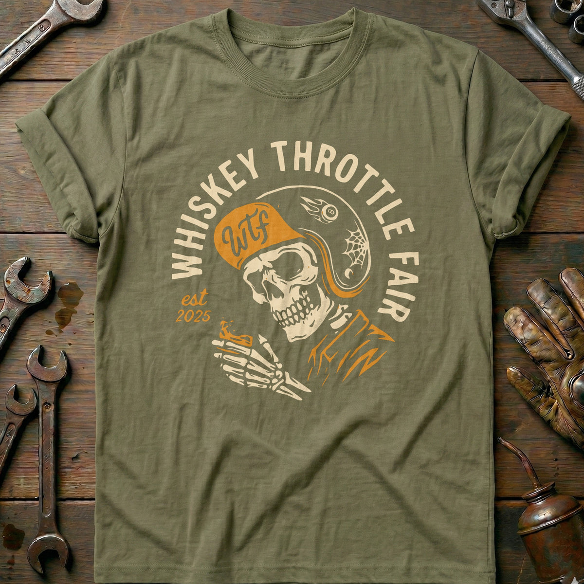Olive - Whiskey Throttle 4 T Shirt