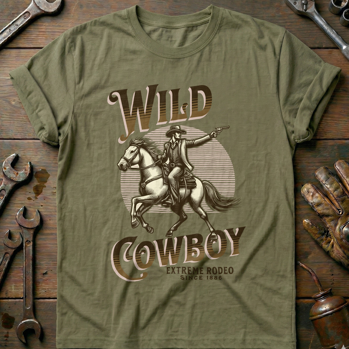 Olive - Wild Cowboy T-Shirt