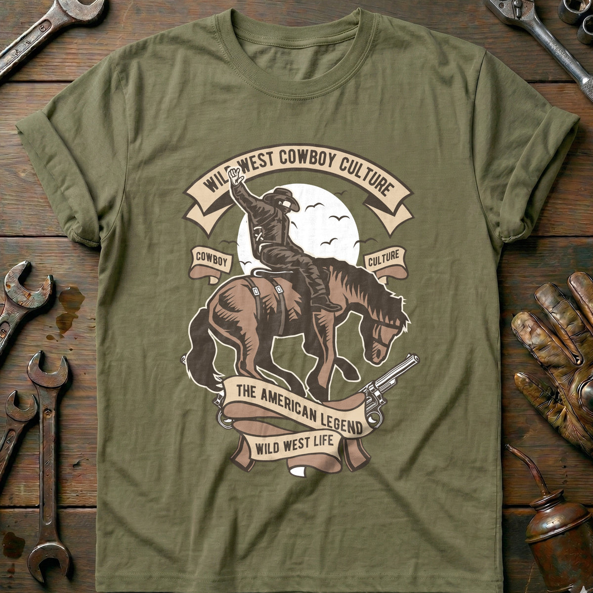 Olive - Wild West Cowboy T-Shirt