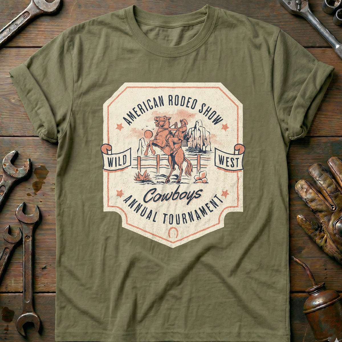 Olive - Wild West Rodeo T-Shirt