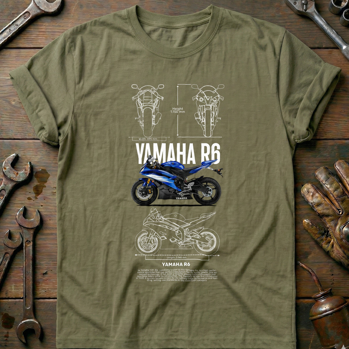 Olive - YAMAHA R6 (1) T Shirt