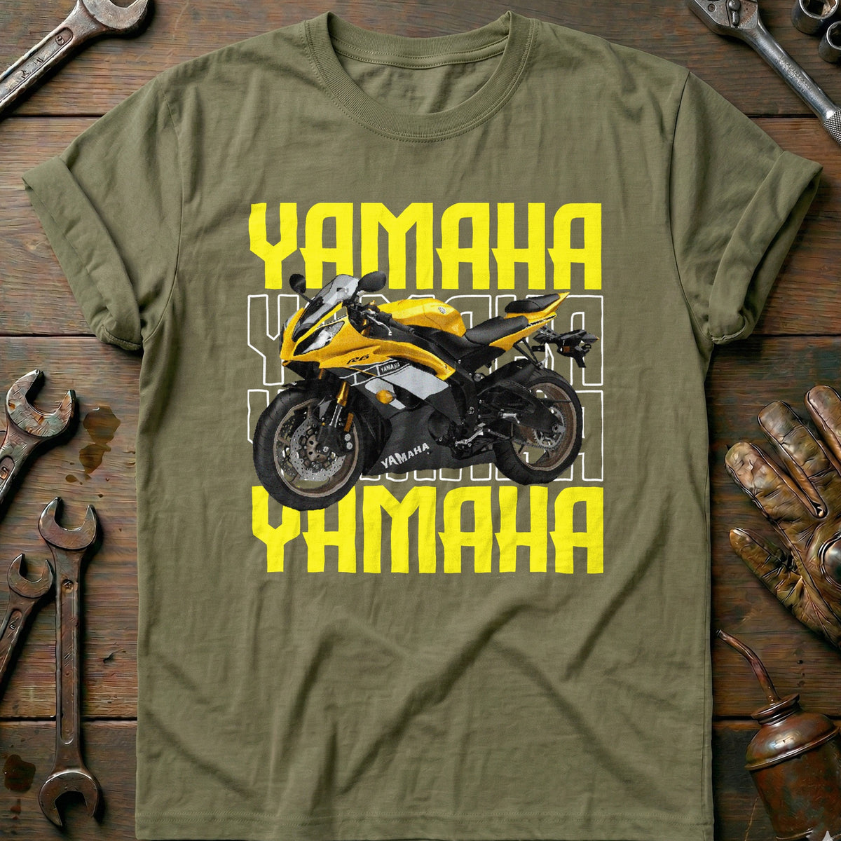 Olive - YAMAHA R6 YELLO 028 T Shirt
