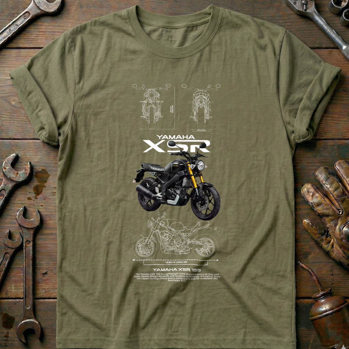 Olive - YAMAHA XSR T Shirt