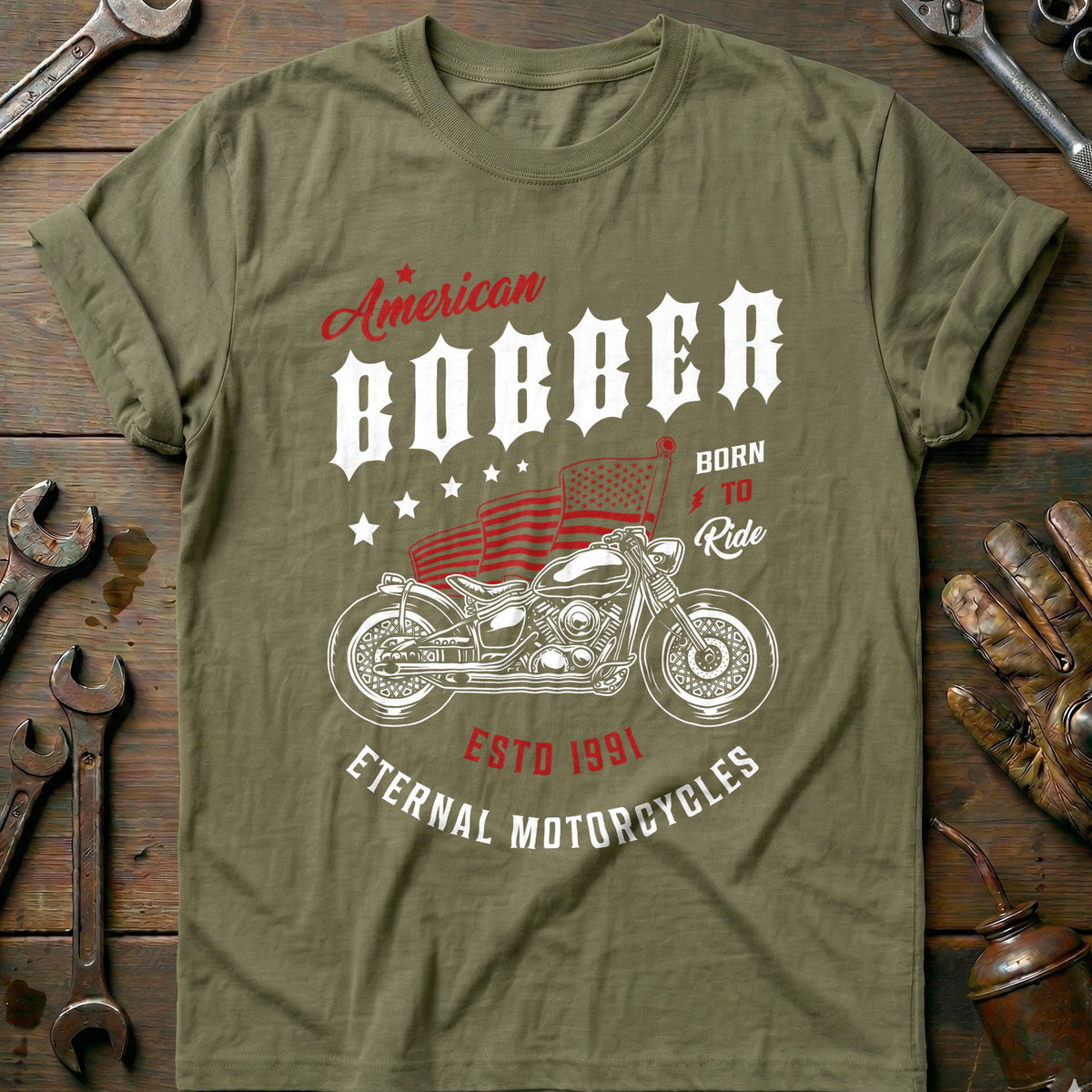 Olive - american bobber vintage T Shirt