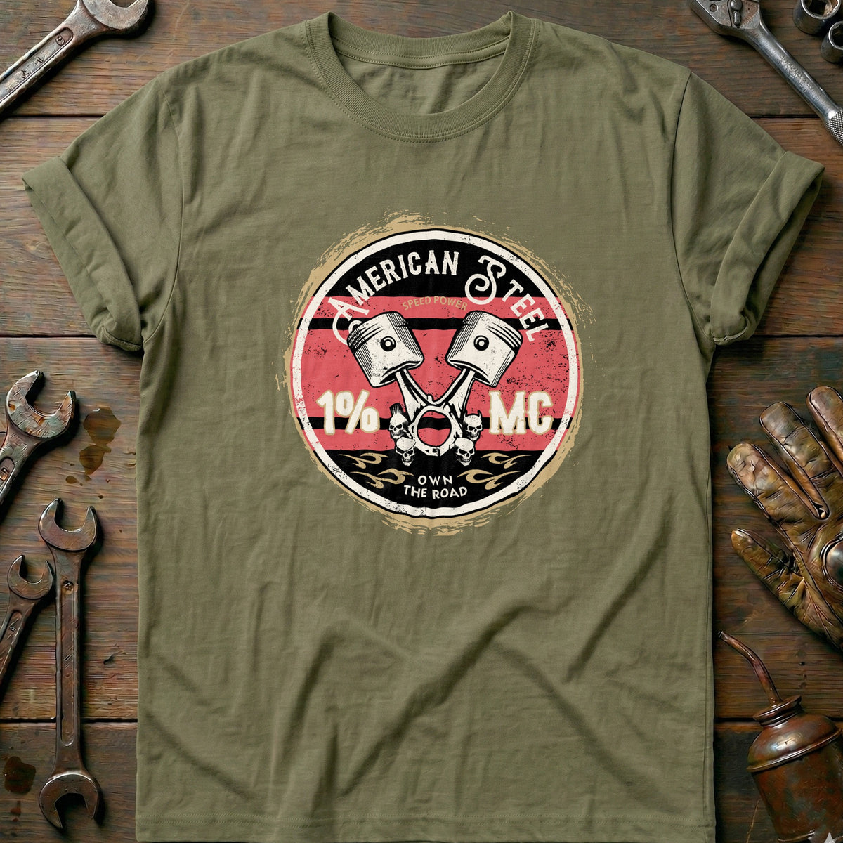 Olive - American Steel T-Shirt