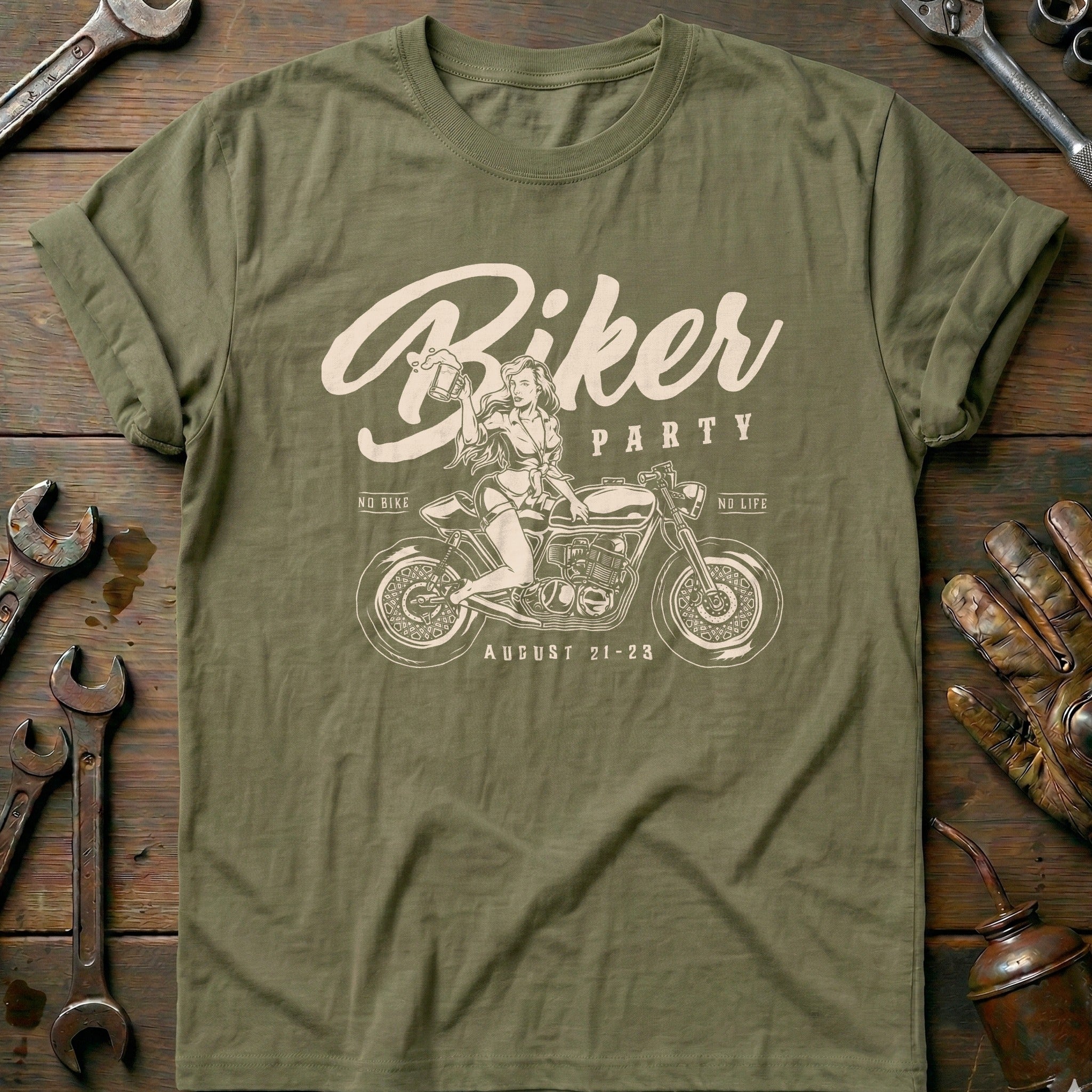 Olive - Biker Party T-Shirt