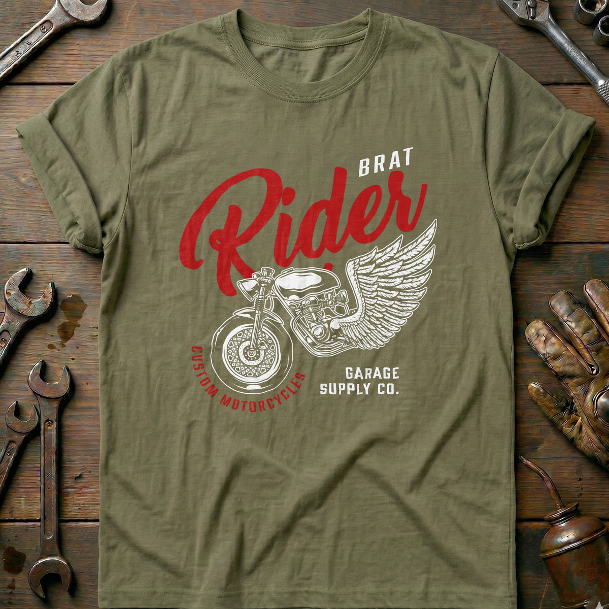 Olive - brat rider T Shirt
