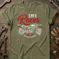 Olive - cafe racer vintage T Shirt