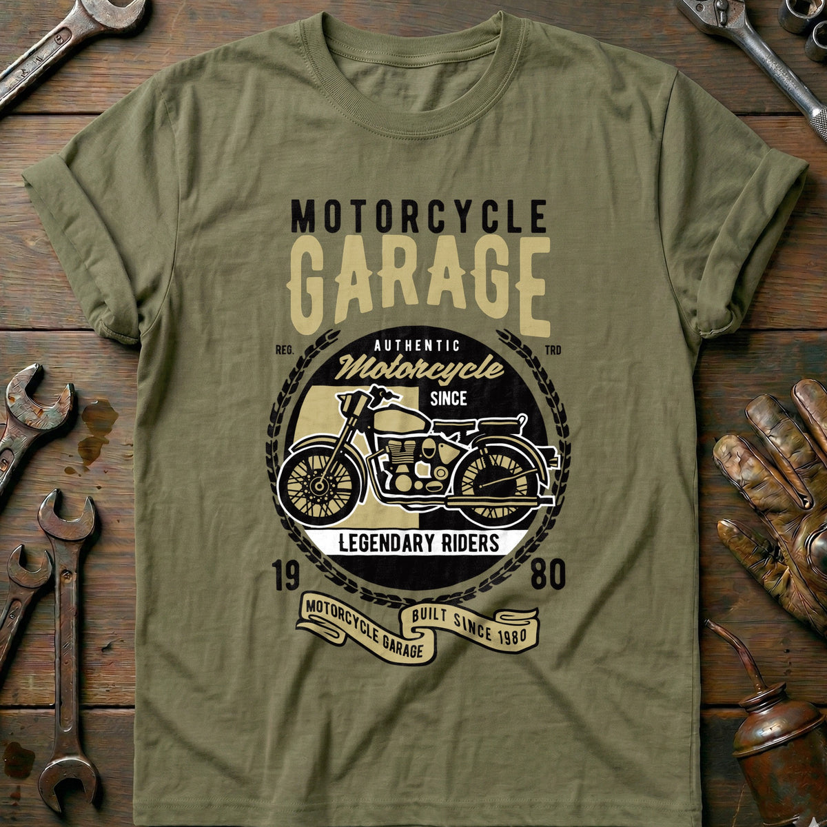 Olive - Classic Garage 45 T-Shirt