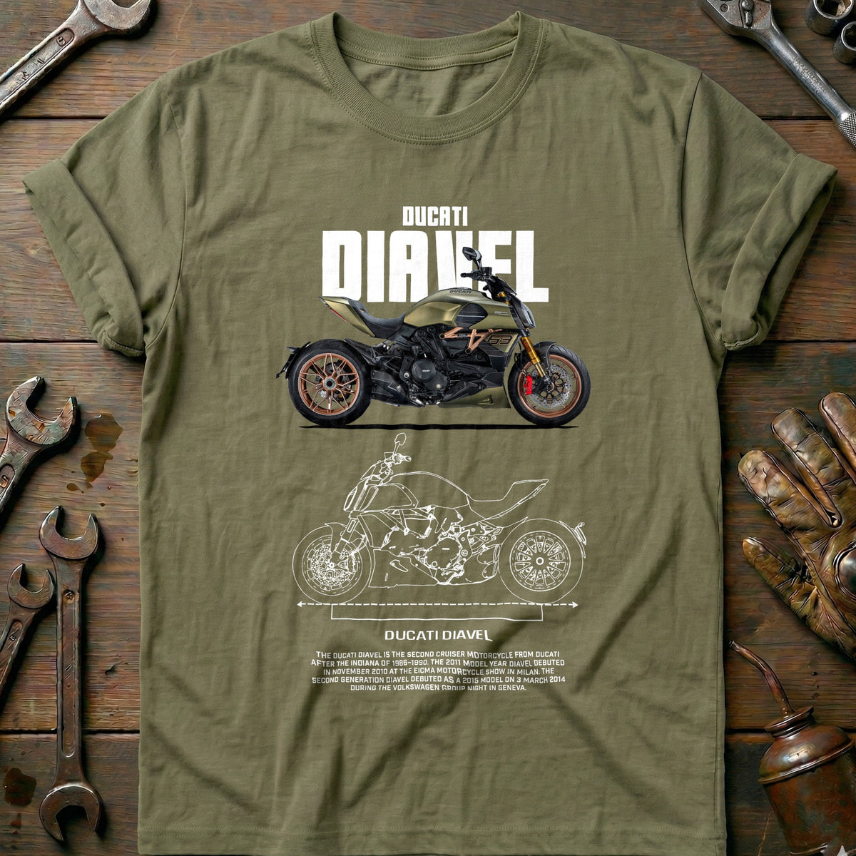 Olive - ducati diavel T Shirt