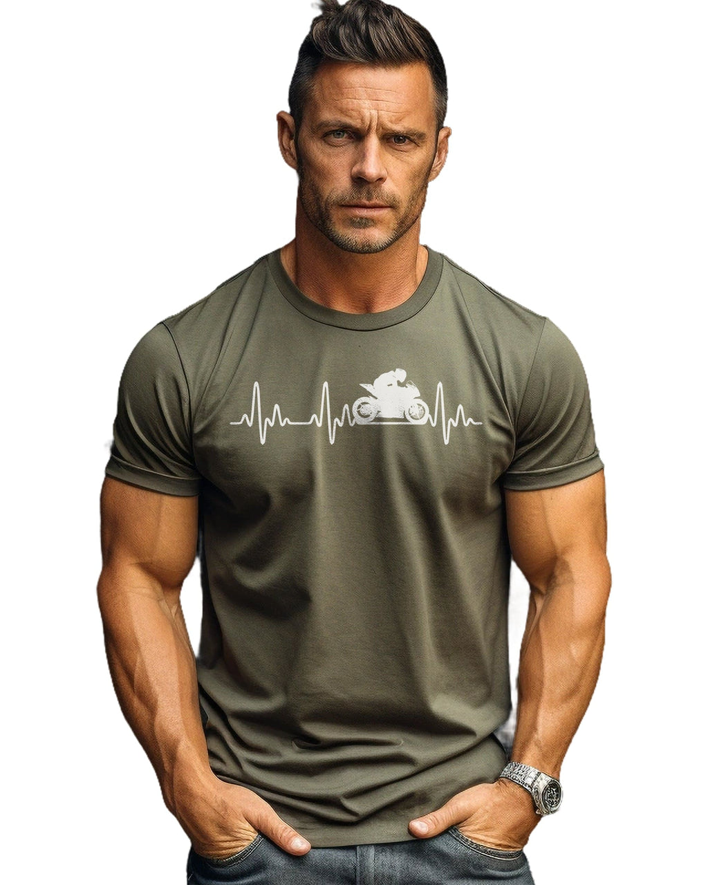 Sports Bike Heartbeat T-Shirt