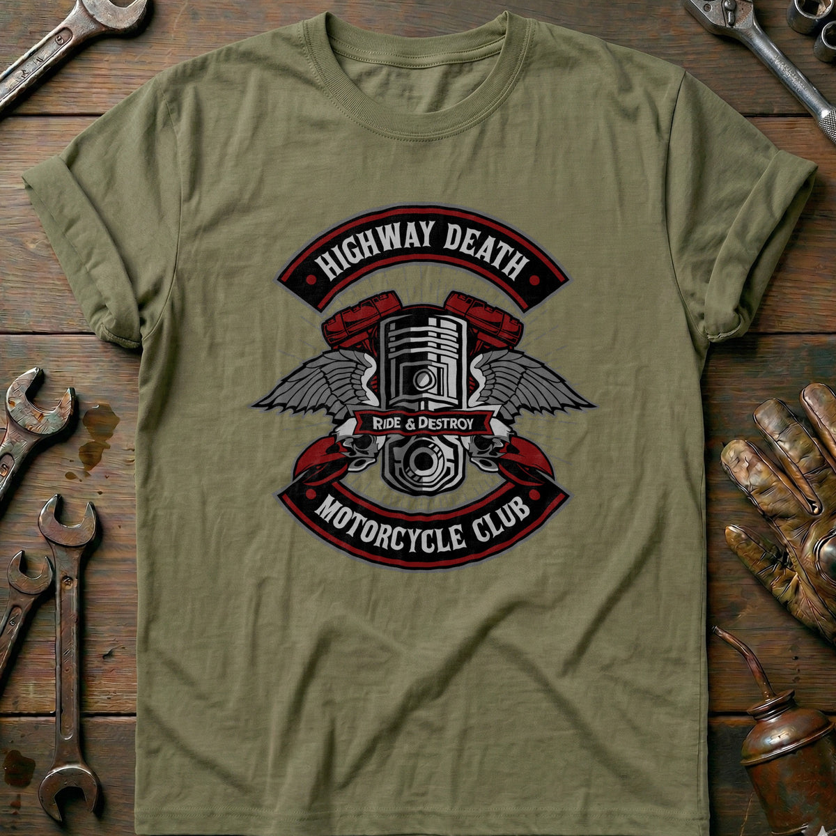 Olive - Highway Death T-Shirt