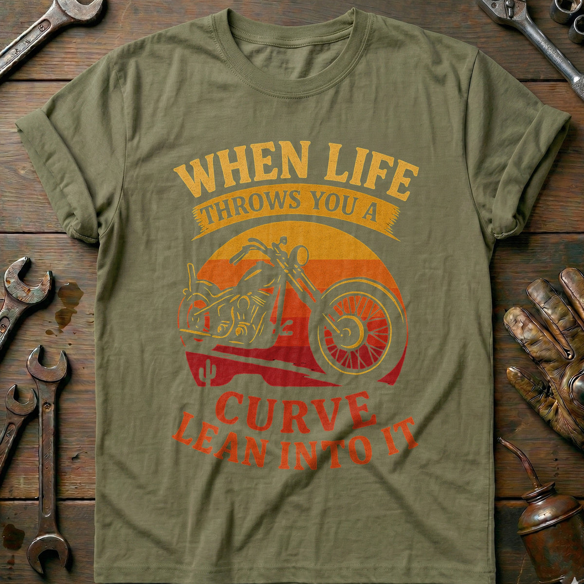 Olive - life throws curve 39 lean T Shirt