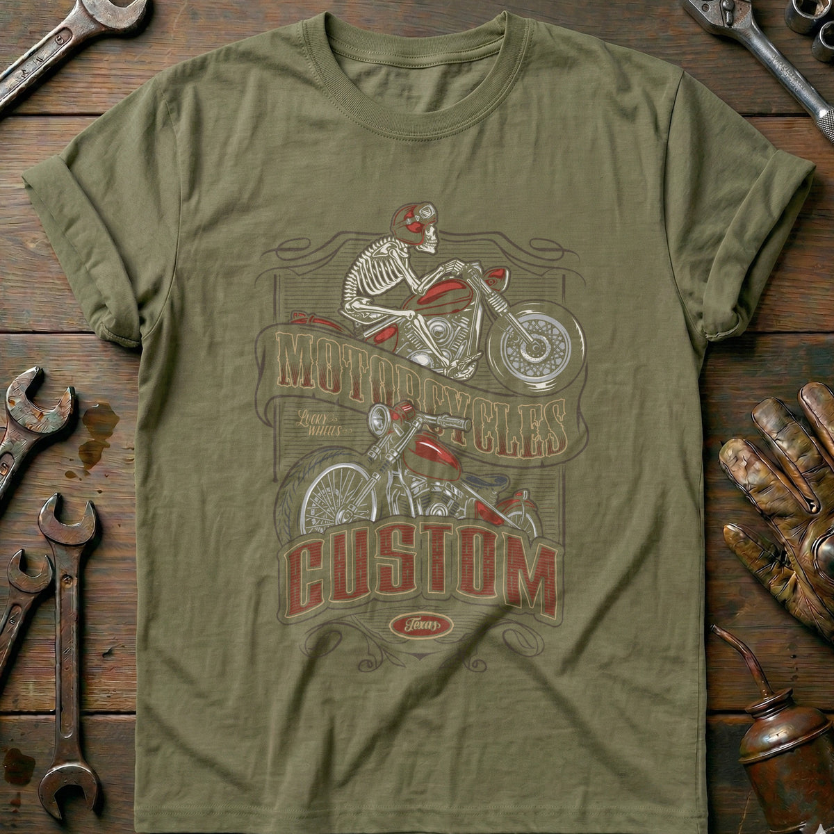 Olive - motorcycle custom vintage T Shirt
