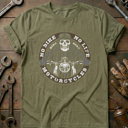 Olive - no bike skull vintage T Shirt