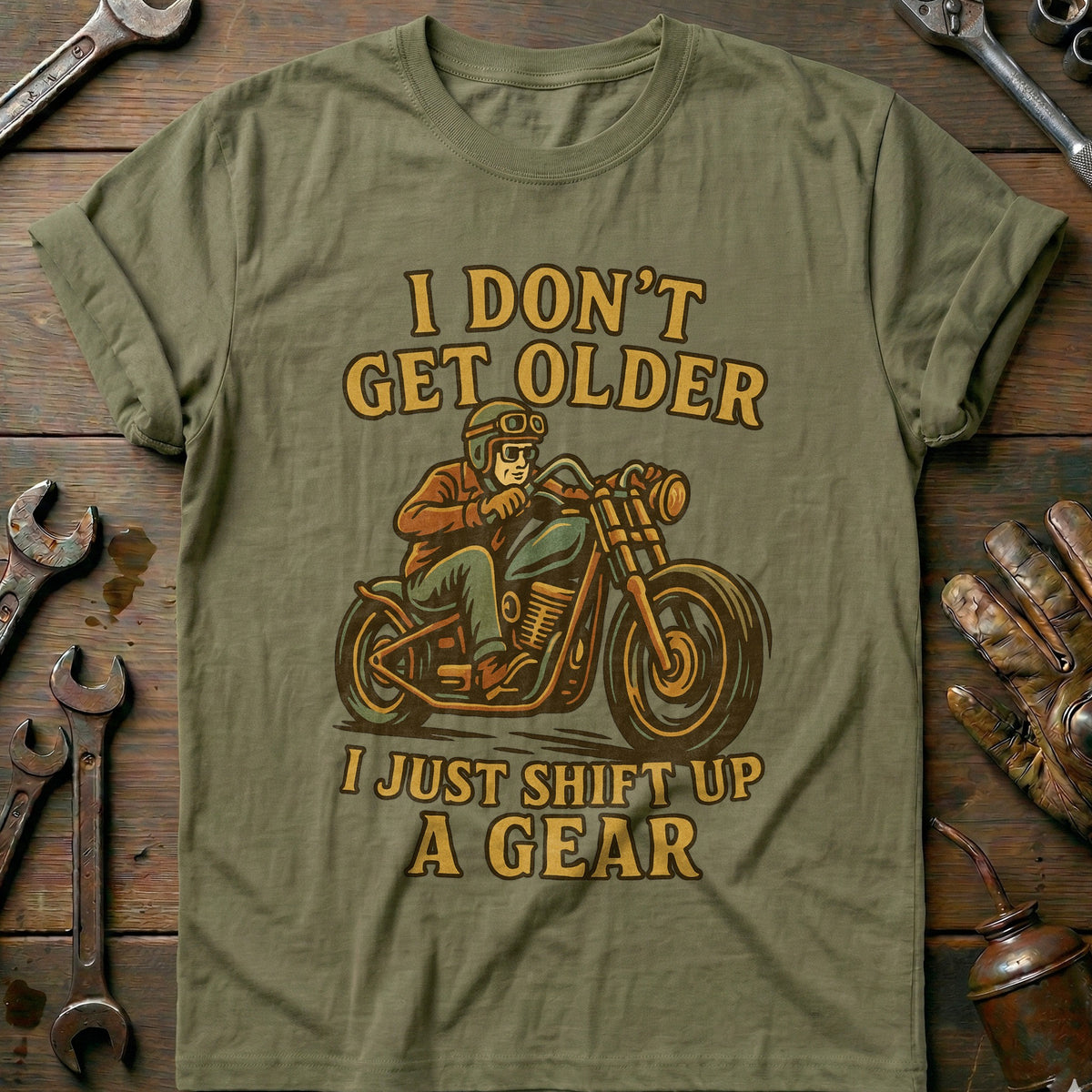 Olive - older shift a gear 33 T Shirt