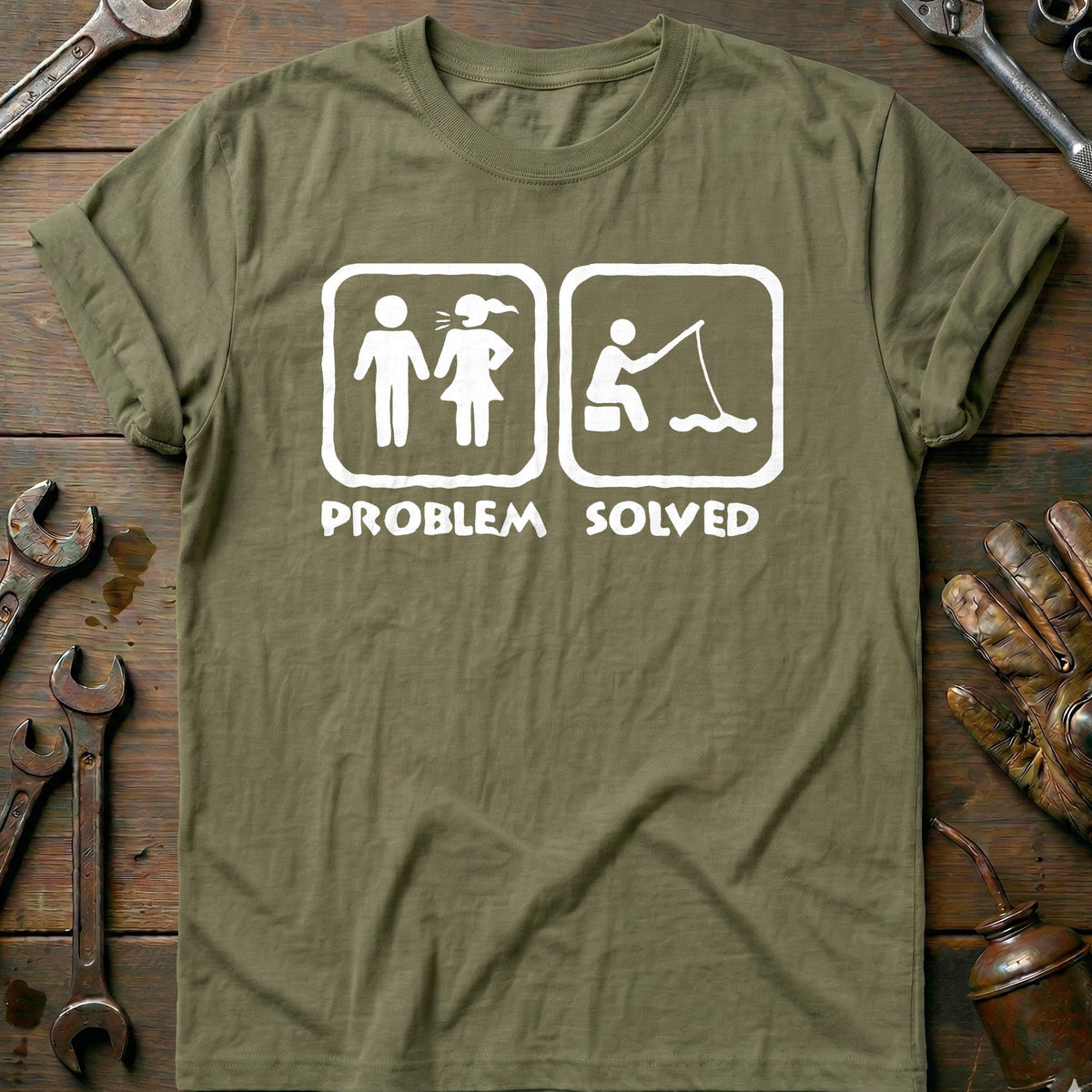 Olive - Problem Solved Sport T Shirt