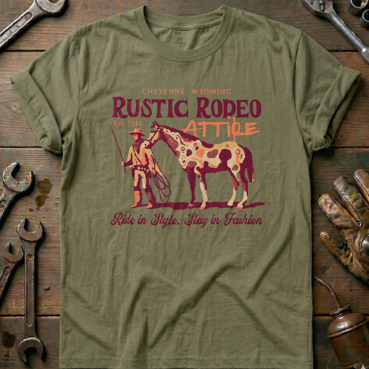 Olive - Rustic Rodeo - T-Shirt