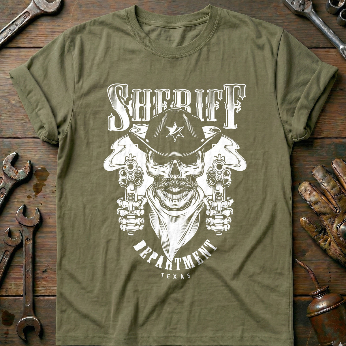 Olive - Cowboy Sheriff T-Shirt