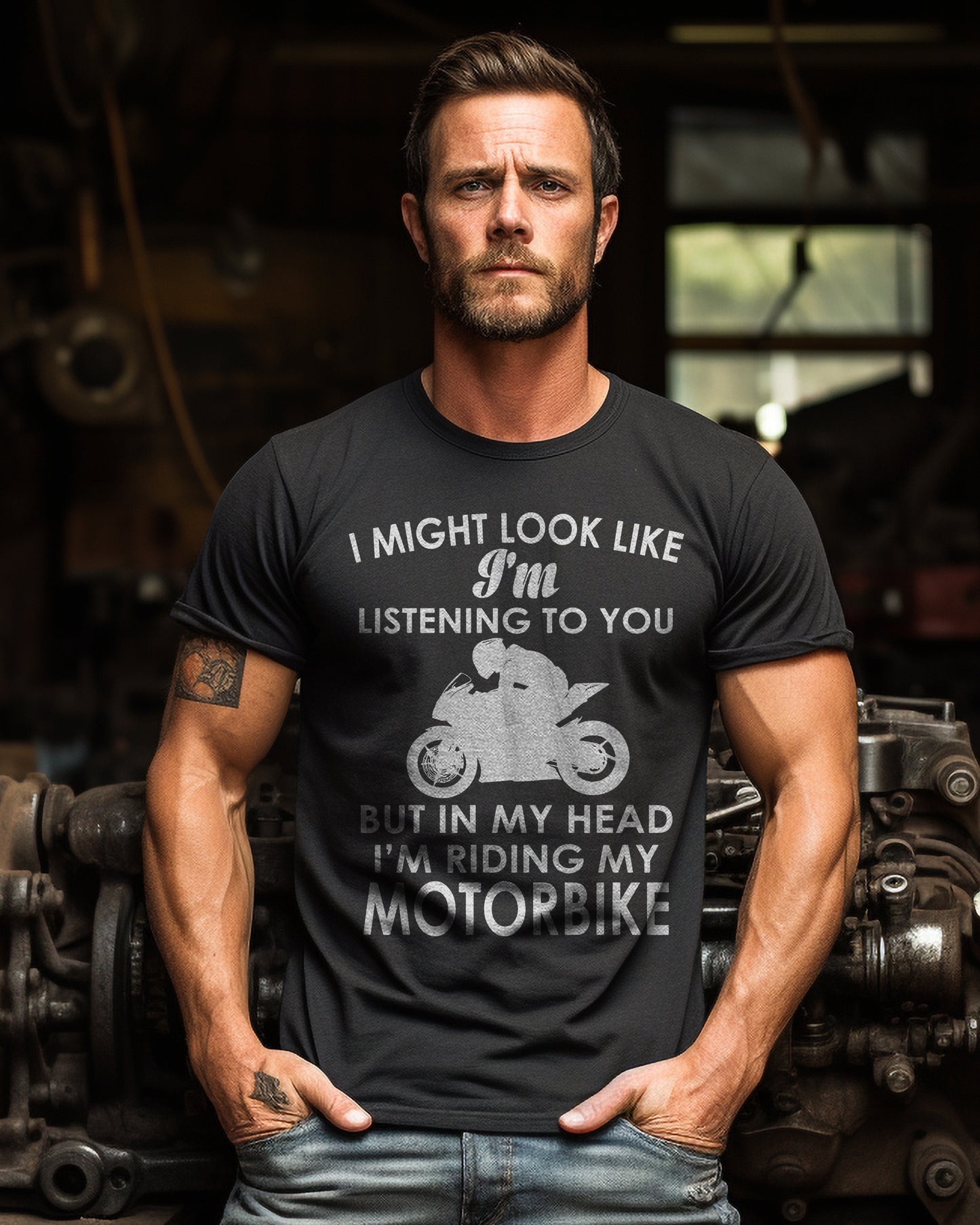 Look Like Listening Sportsbike T-Shirt