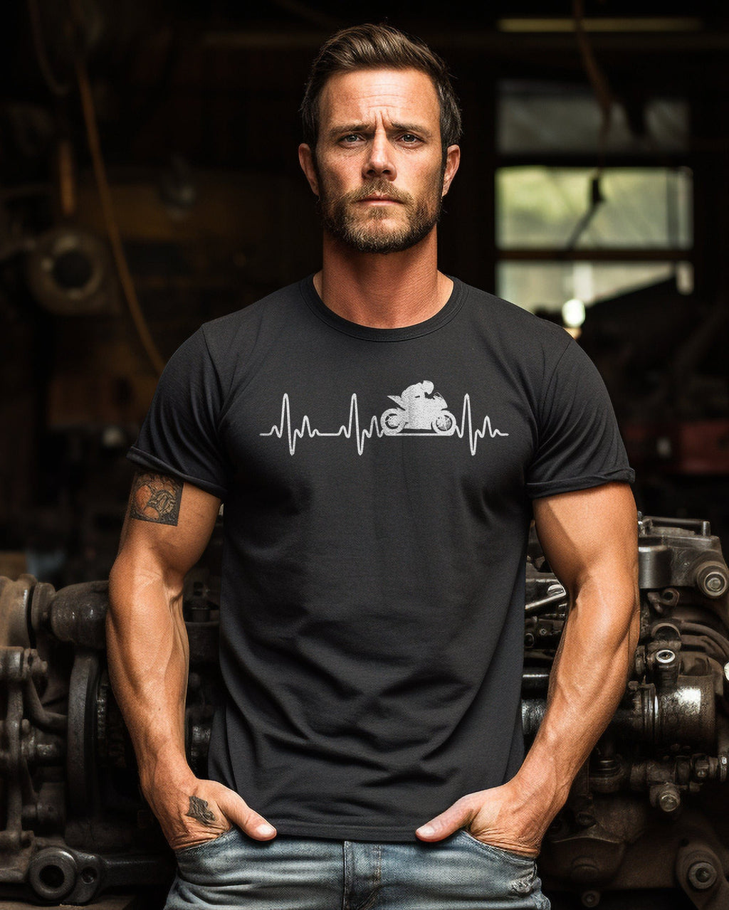 Sports Bike Heartbeat T-Shirt