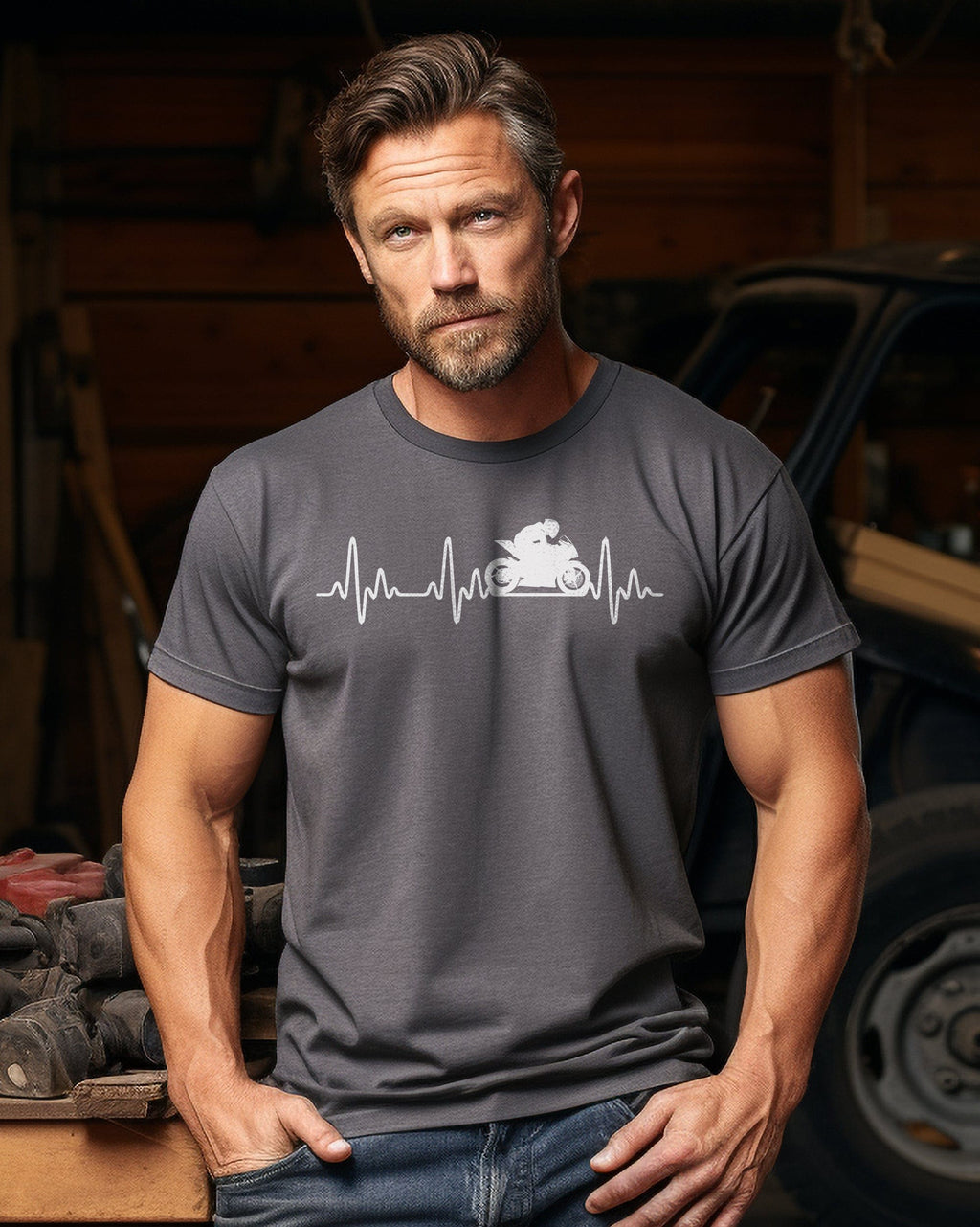 Sports Bike Heartbeat T-Shirt