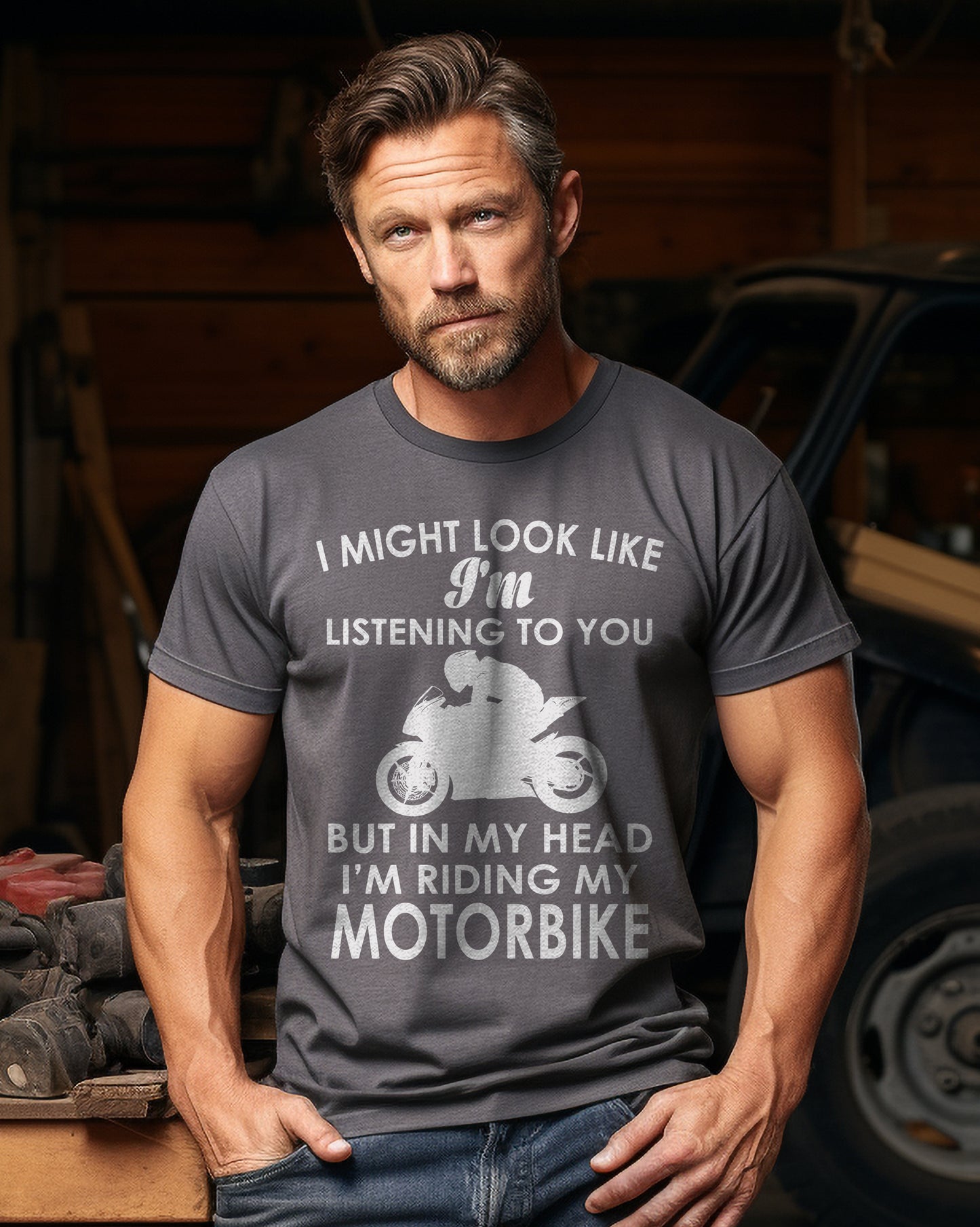 Look Like Listening Sportsbike T-Shirt