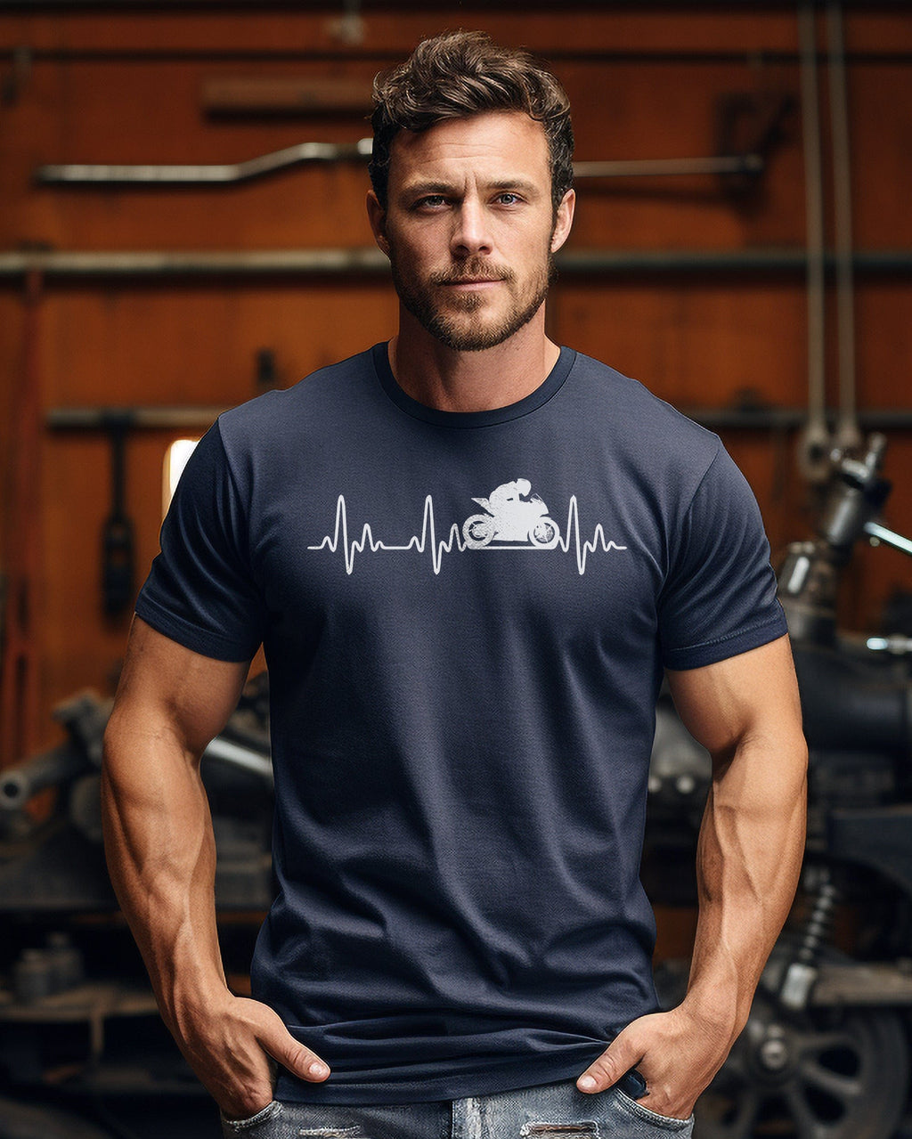 Sports Bike Heartbeat T-Shirt