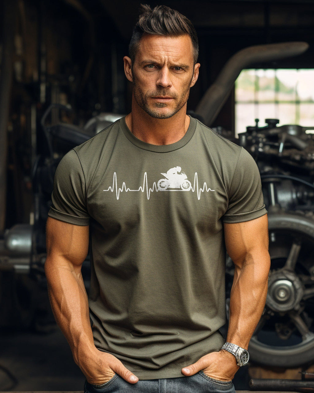 Sports Bike Heartbeat T-Shirt