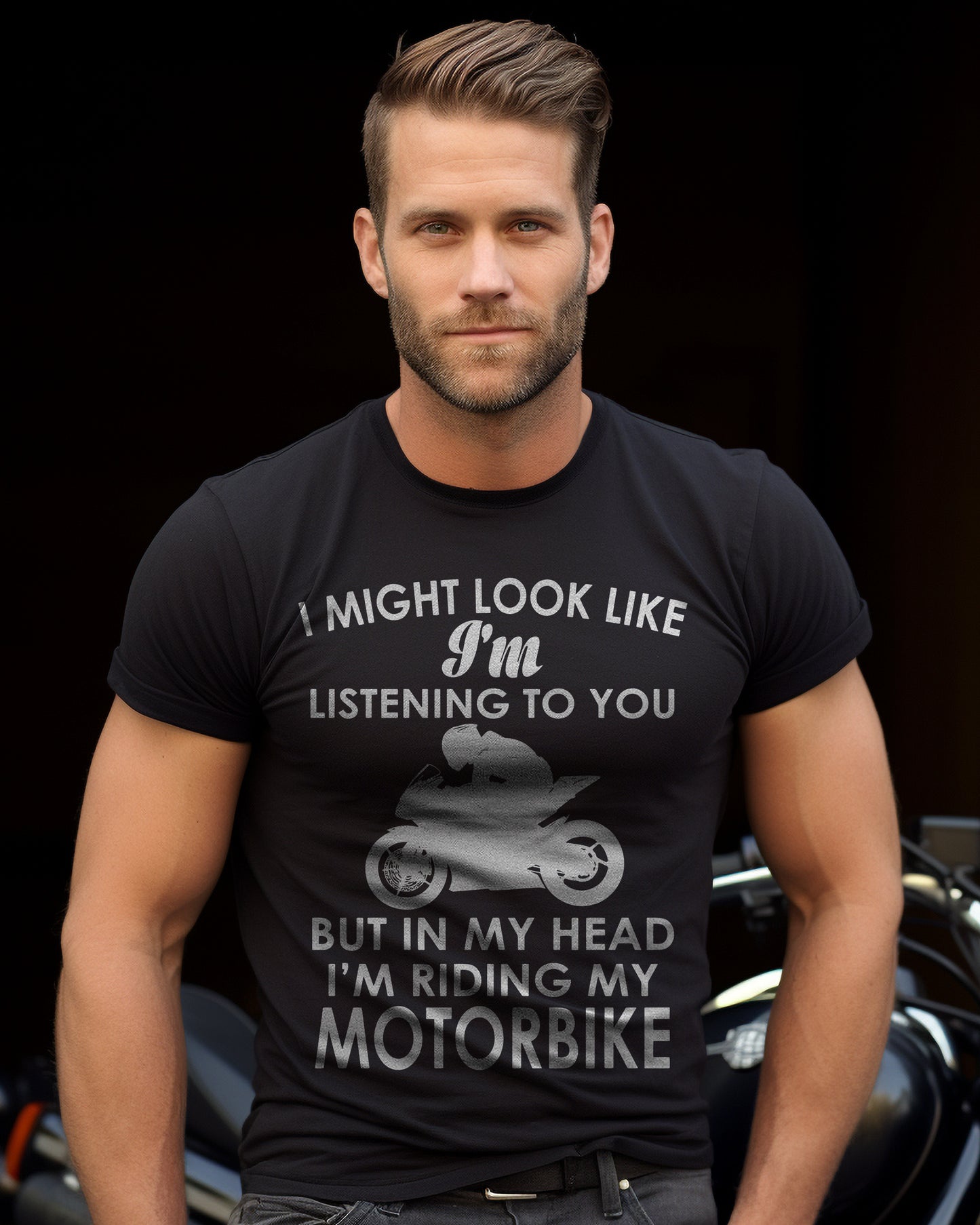 Look Like Listening Sportsbike T-Shirt