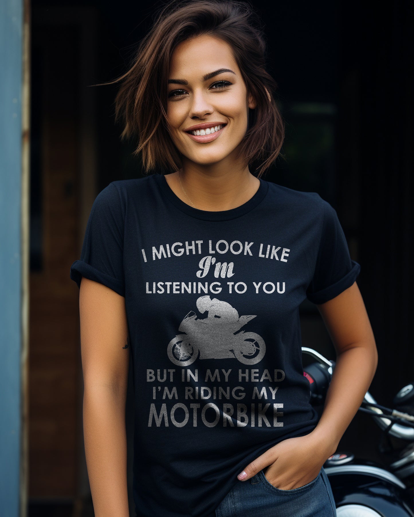 Look Like Listening Sportsbike T-Shirt